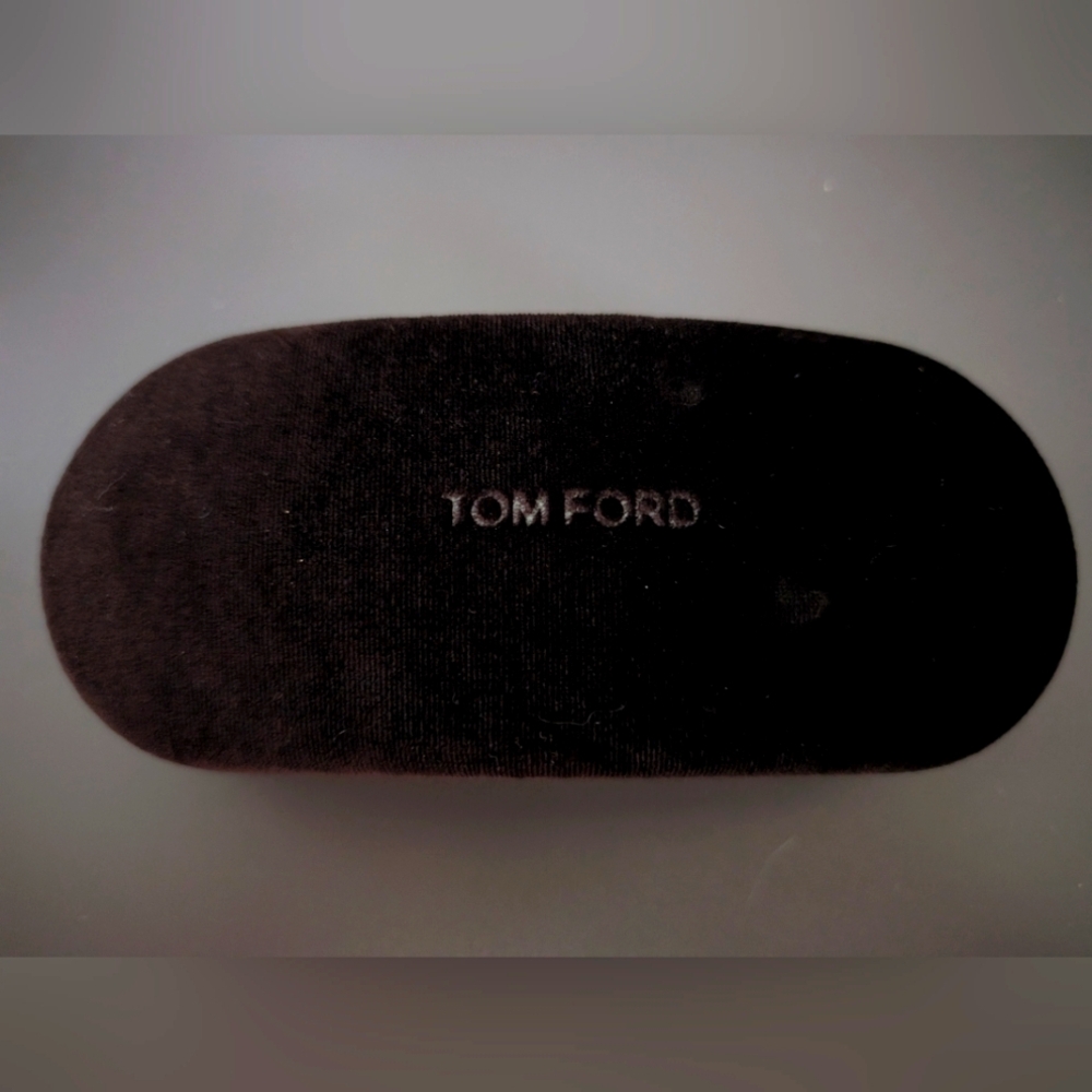 Tom Ford Velvet Black Clamshell Eyeglass Sunglasses Case